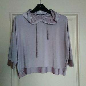 ZARA WB Collection Satin Hooded Top, Size US M